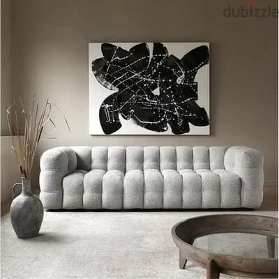 Grey Boucle Sofa 3 Seater For Sale In KSA