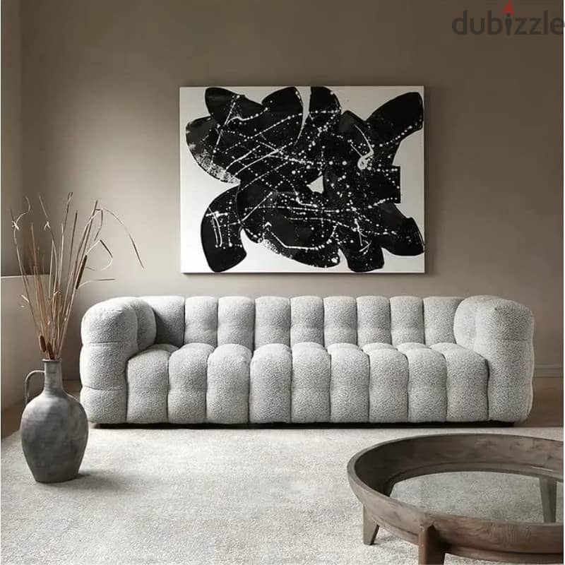 Grey Boucle Sofa 3 Seater For Sale In KSA 0