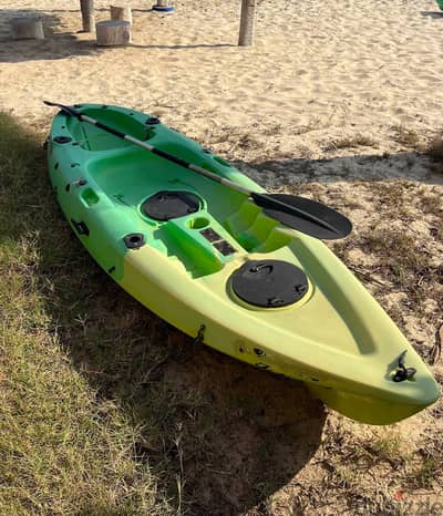 Fishing Kayak 9.68FT With Paddle, Capacity Of 308LBS, Hard Shell, Ocea