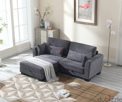 Sofa with chaise box for sale