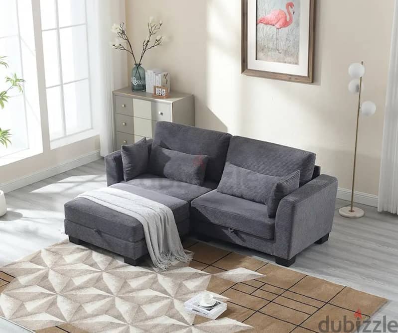 Sofa with chaise box for sale 0