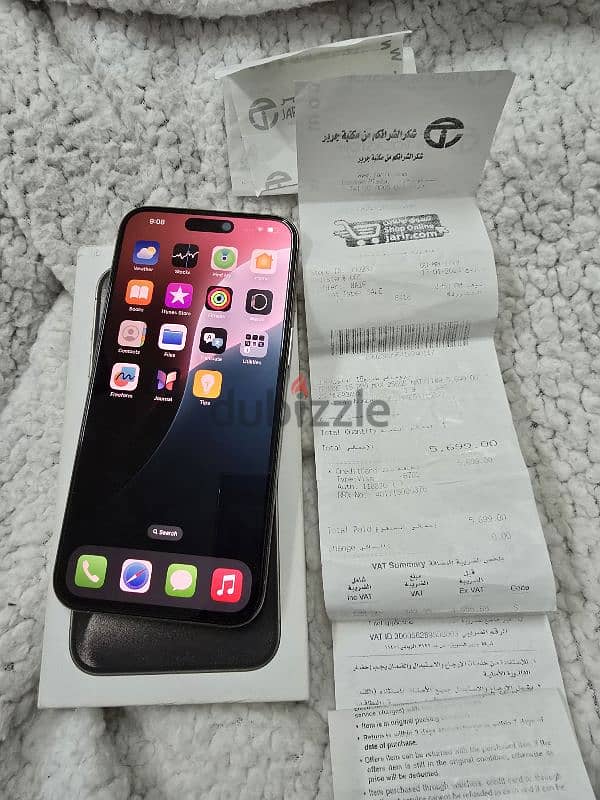 IPhone 15 pro max 256gb sale swap 97 battery Jarrir invoice available 3