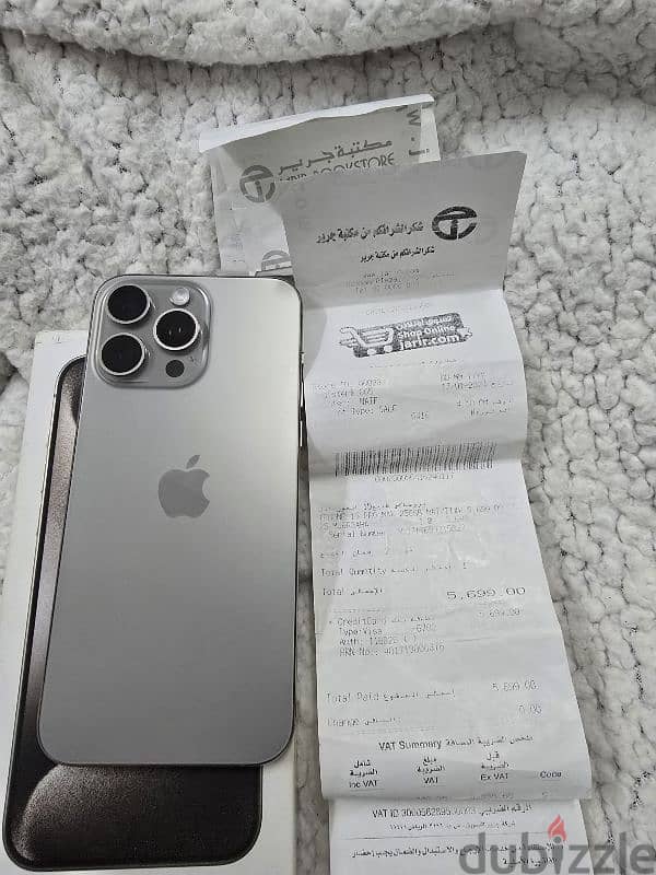 IPhone 15 pro max 256gb sale swap 97 battery Jarrir invoice available 4