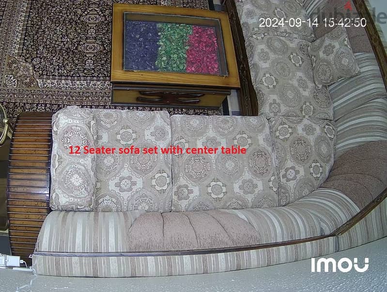 12 seater sofa set with center table. SAR 1000 1