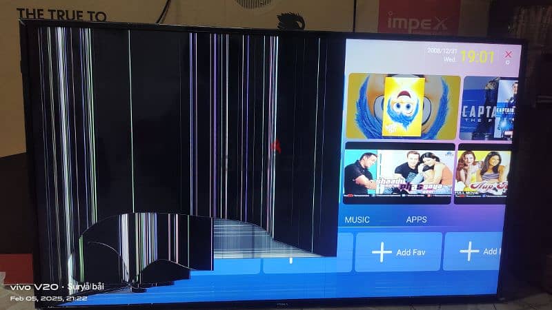 IMPEX GLORIA SERIES 55-inch Smart TV ,DISPLAY IS BROKEN A LITTLE 8