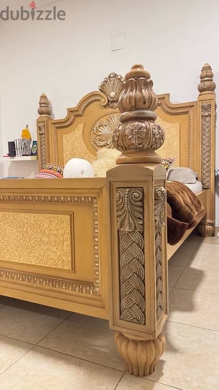 Wooden King sized bed 1