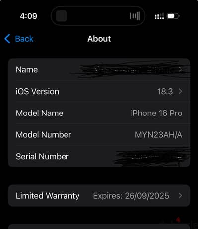 iPhone 16 pro 256gb