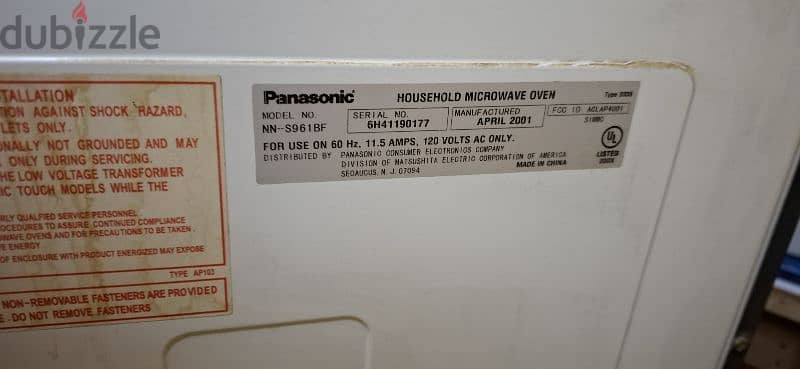 URGENT SALE PANASONIC OVEN 2