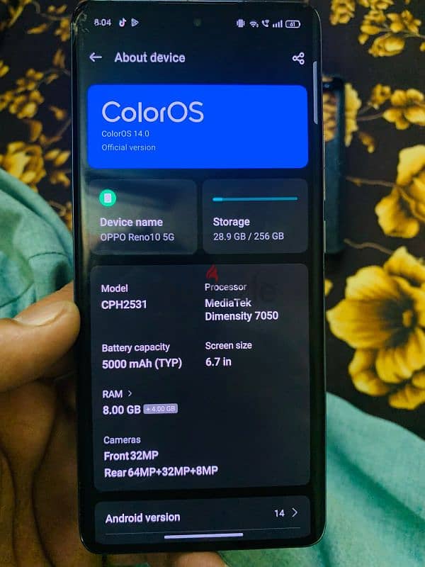 oppo Reno 10 5g all original exchange possible 12/256 5