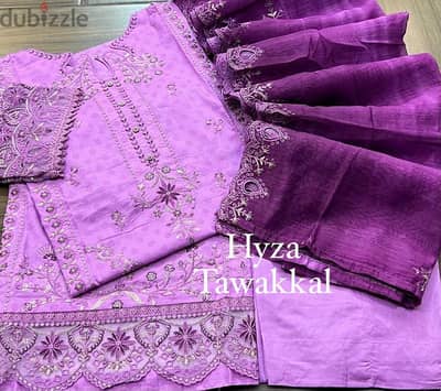 *Tawakkal New Stitched Embroidered Self Digital Lawn