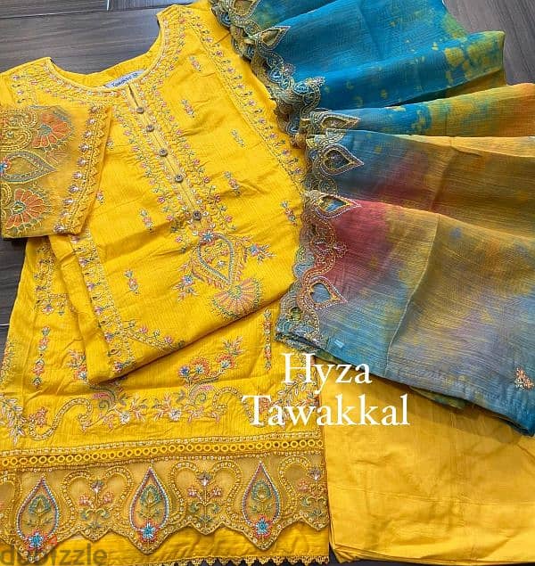 *Tawakkal New Stitched Embroidered Self Digital Lawn 1