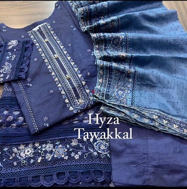 *Tawakkal New Stitched Embroidered Self Digital Lawn 4