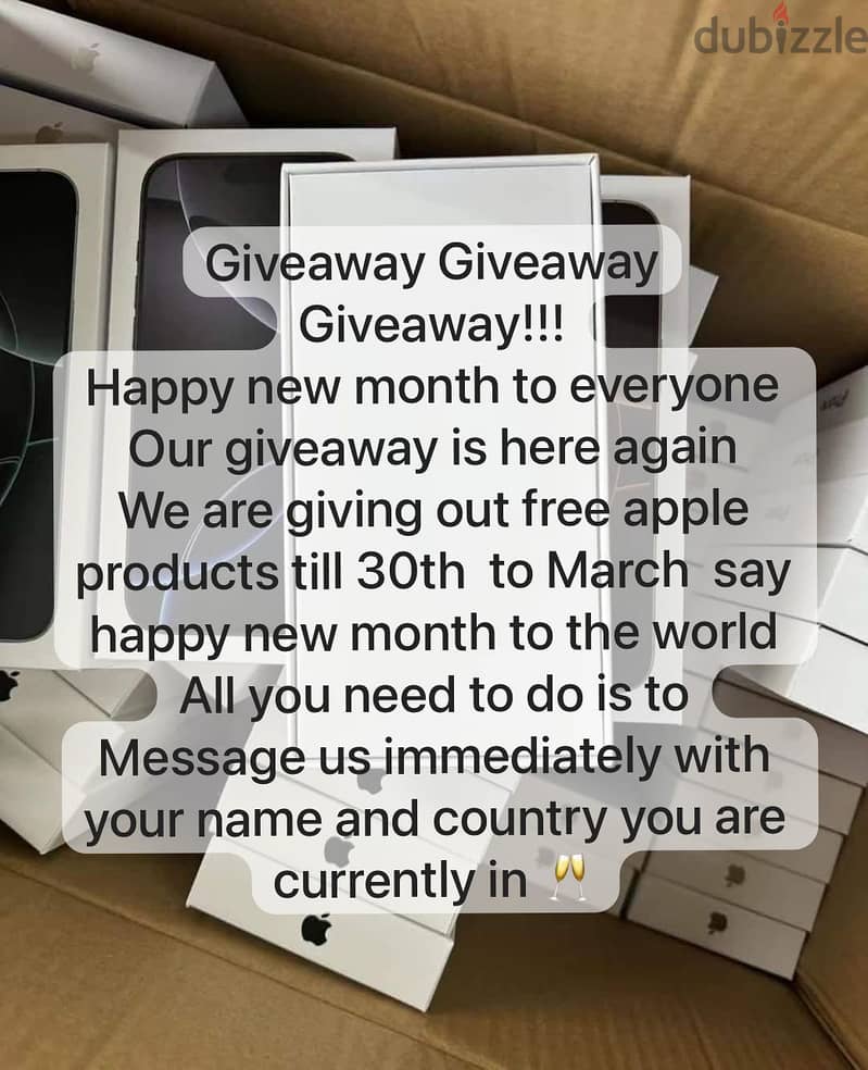 iPhone 16 pro max giveaway for 100 sr 0