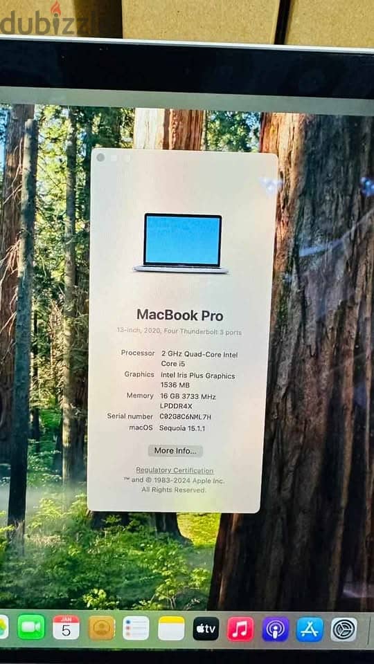 Apple MacBook Pro 2017 m1 15 inch 16 gb ram and 512 ssd. 3