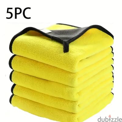 5pc Extra Soft Car Wash Microfiber Towel Car Cleaning Drying Cloth