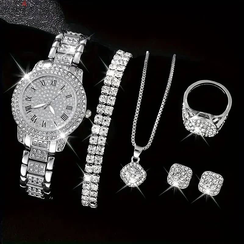 6pcs Luxury Fashion Women'S Jewelry Set, 2