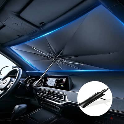 1pc Portable, Foldable Car Windshield Sunshade, Protect Your Car From