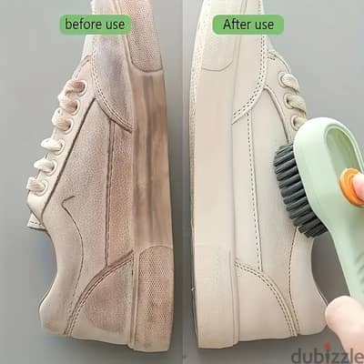 1pc Multi-Functional Liquid Dispenser Shoe Brush with Soft Bristles,