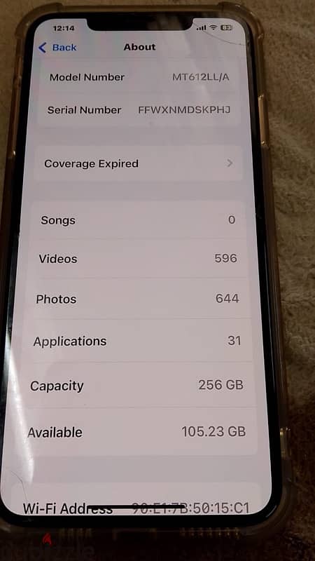 iphone xs max 256 battery 83 0