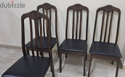 Wooden chairs (4 nos) for sale