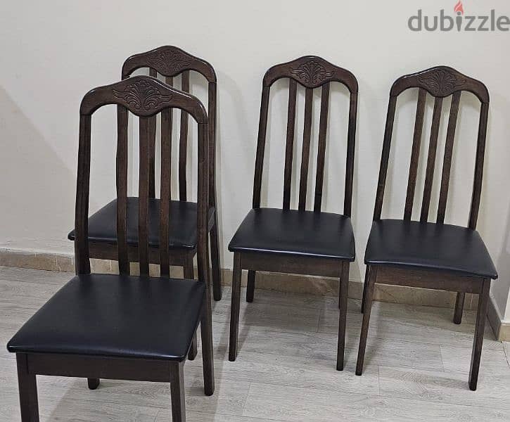 Wooden chairs (4 nos) for sale 1