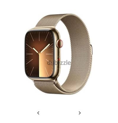 apple watch series 9 gold stainless steel with milanese loop