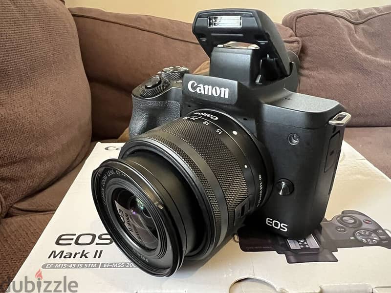 Canon E O S M 50 Mark II Mirrorless Digital 15-45mm and 55-200mm Lense 1