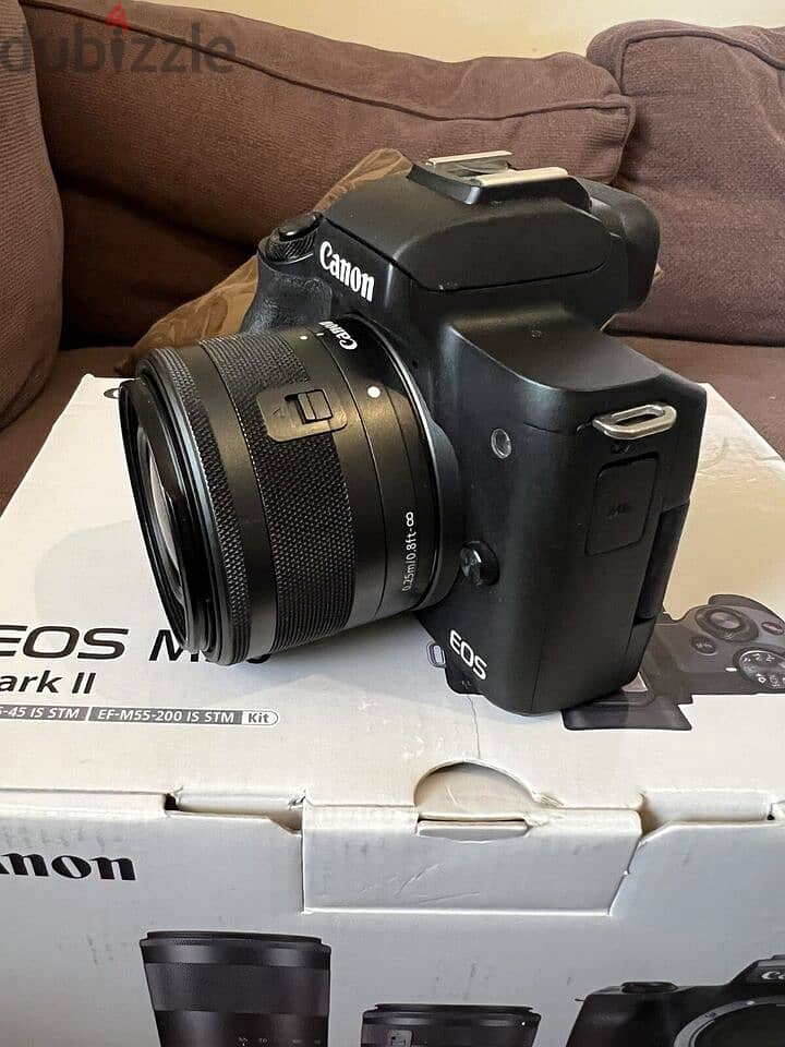 Canon E O S M 50 Mark II Mirrorless Digital 15-45mm and 55-200mm Lense 1