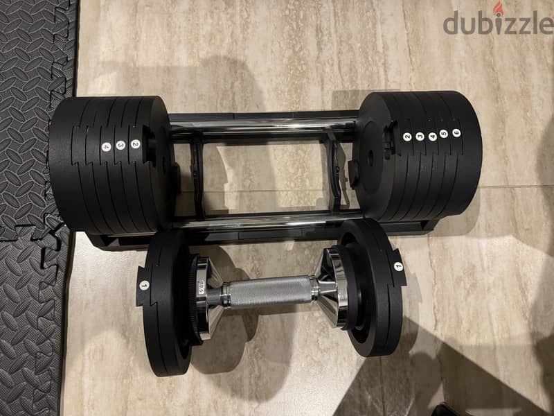 SNODE - 40 kg Adjustable dumbbells (set of 2) 2