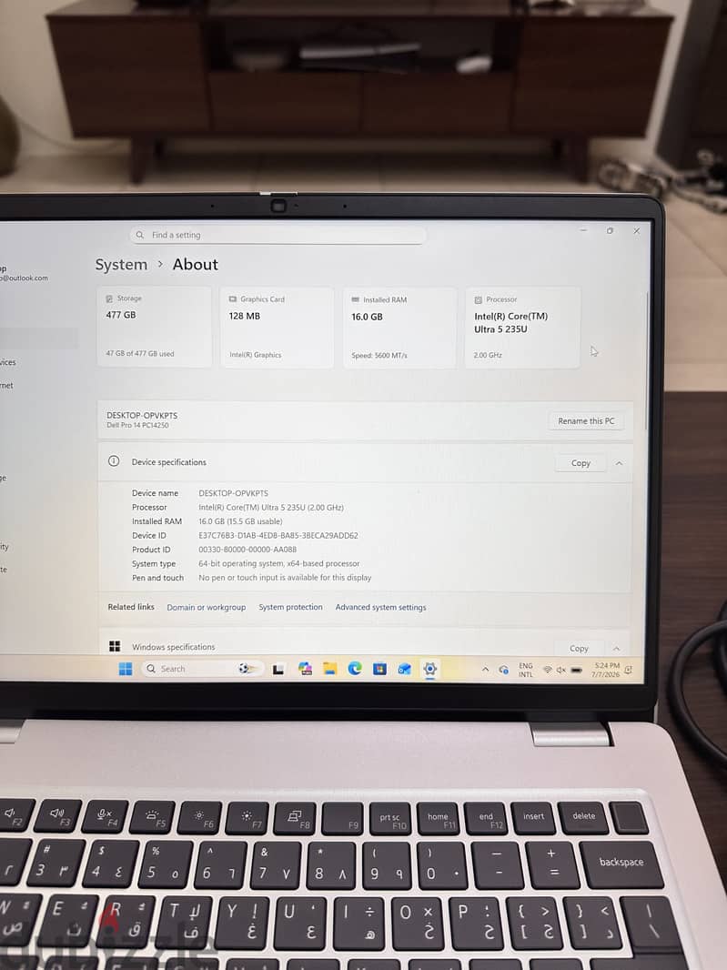 Dell Pro 14 - Intel Core Ultra 5,16 GB Ram, 512 SSD, 14 1