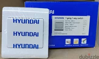 Hyundai One Gang 1 Way Switch White Wall Light Switch 10Pcs/Box 1