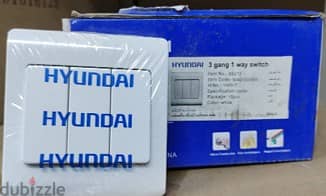 HYUNDAI 3 GANG 1 WAY SWITCH WHITE 10Pcs/Box 1