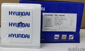 HYUNDAI HWD-B801-4TU Telephone Socket, White – Wall Mount 10Pcs/Box 1