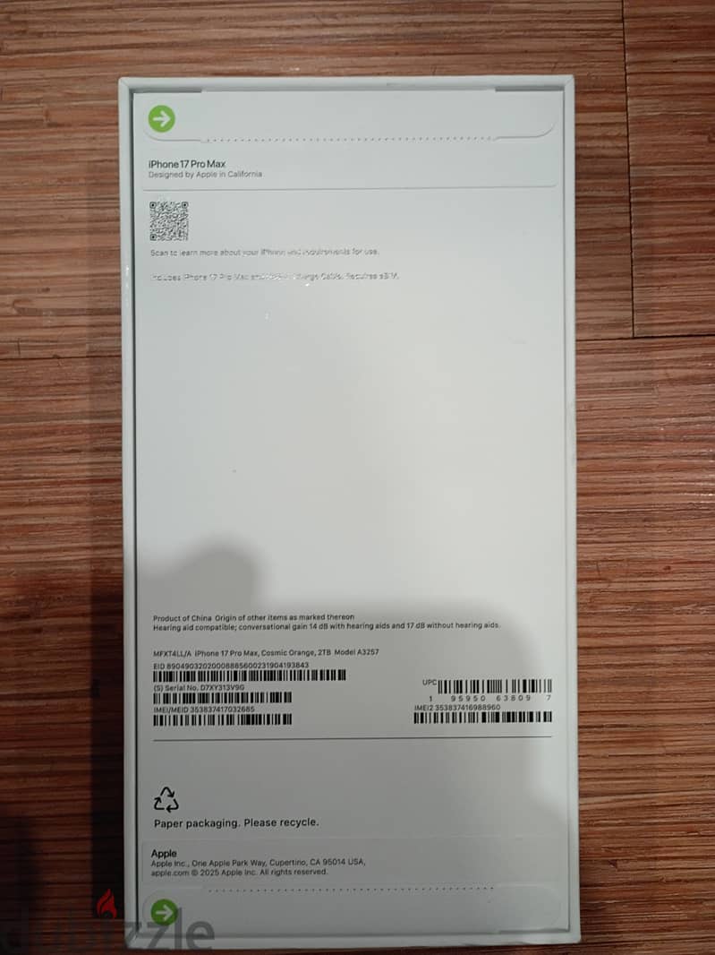 New Apple iPhone 17 Pro Max 2 TB Orange Unlocked WTP +90 501 645 5393 2