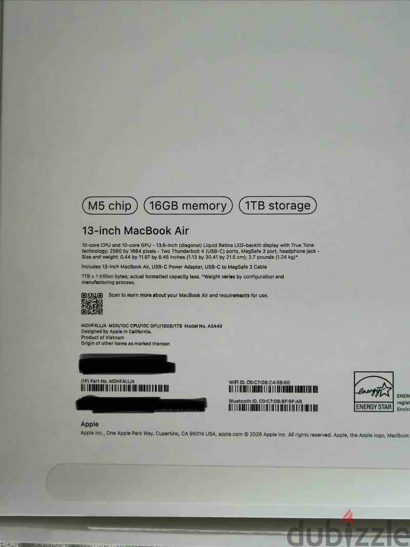 Apple MacBook Air 13 inch M5 1