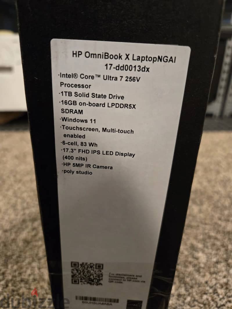 HP OmniBook X 17.3 Laptop Intel Core Ultra 7 1