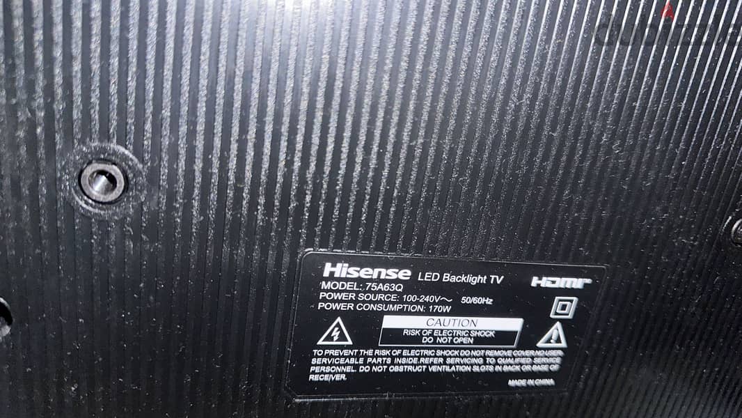 Hisense 75” 4K UHD TV 3