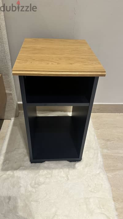 IKEA SKRUVBY Side table, black-blue, size 40x32 cm (2 pieces)