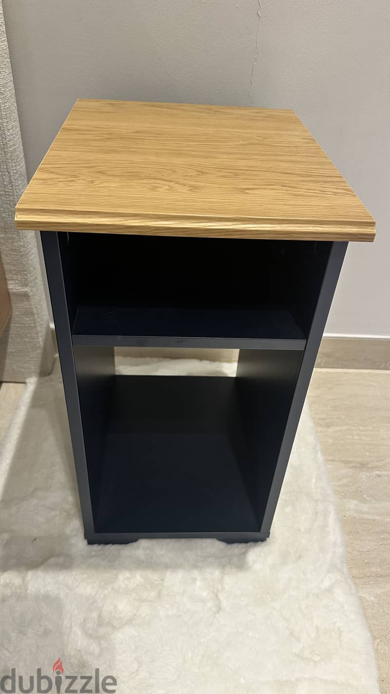 IKEA SKRUVBY Side table, black-blue, size 40x32 cm (2 pieces) 1