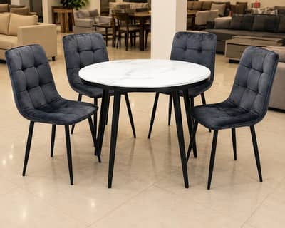 Modern Dining Table Set with 4 Chairs | Elegant Contemporary Design