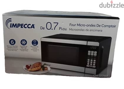 mpecca microwave oven countertop 0.7 Cu. FT BRAND NEW black/silver