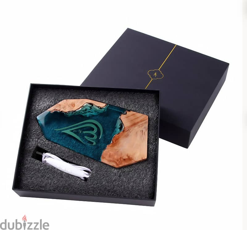 Allah LED Lamp Islamic Calligraphy Epoxy Resin Muslim Home Decor Art 2