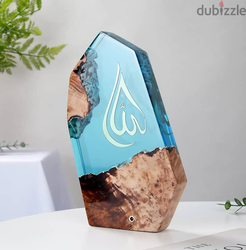 Allah LED Lamp Islamic Calligraphy Epoxy Resin Muslim Home Decor Art 4