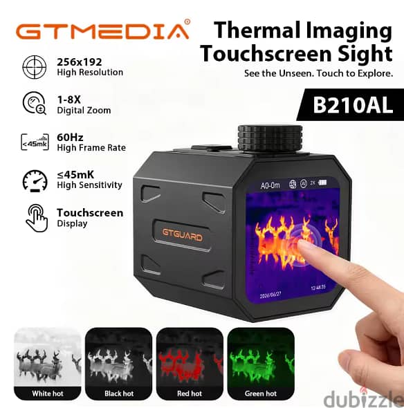 B215AL Thermal Imaging Rangefinder Scope 256*192 Resolution Thermal Mo 3