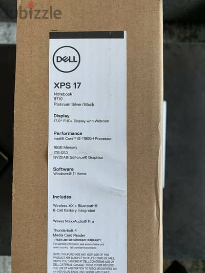 DELL XPS 17 9710 17" Laptop - Intel® Core™ i9, 1 TB SSD