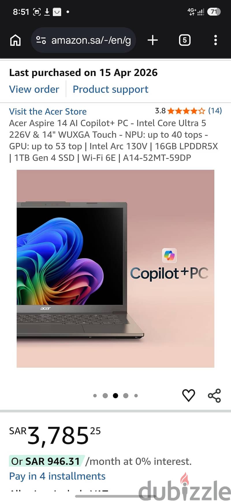Acer Aspire 14 AI Copilot+ PC 4