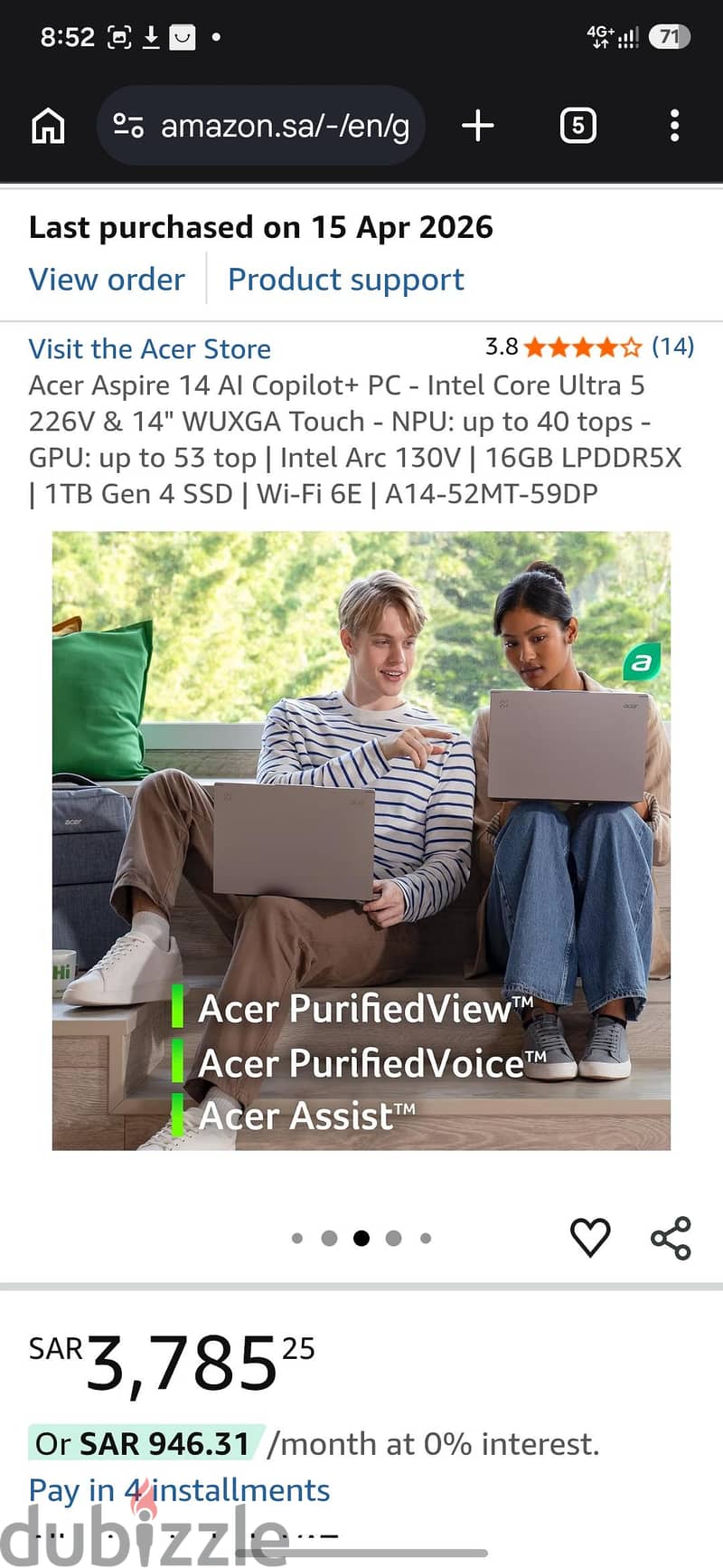 Acer Aspire 14 AI Copilot+ PC 8