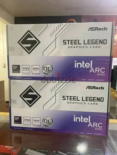 ASRock Intel Arc B580 Steel Legend 12GB OC White Graphics Card