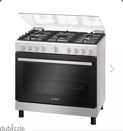 Gas burner stove with oven
