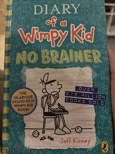 DIARY of a wimpy kid NO BRAINER (used but brand new no tore papers)